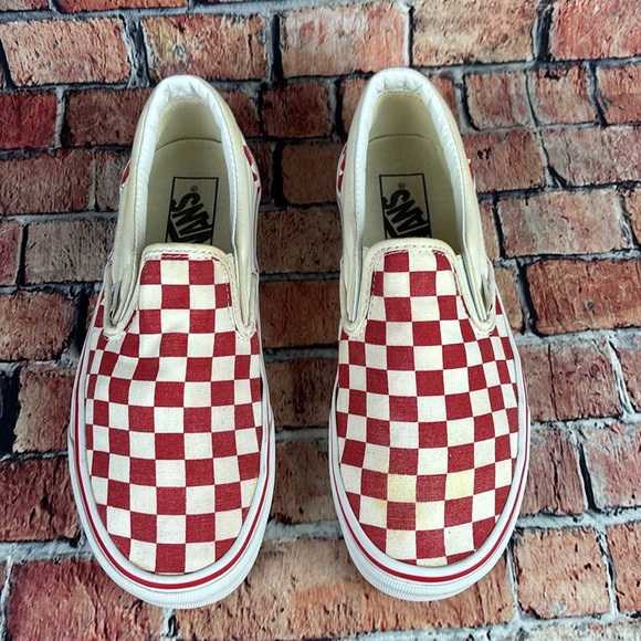 VANS CHECKERBOARD SLIP ON LOWTOP SHOES, WOMANS SIZE 8 EUC - Picture 3 of 11